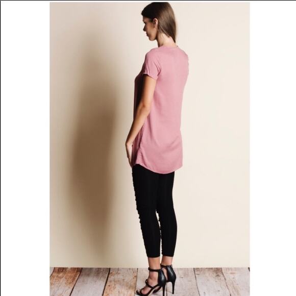 Mind Code Lace Up Front Short Sleeve Tunic Size Small - Picture 6 of 6